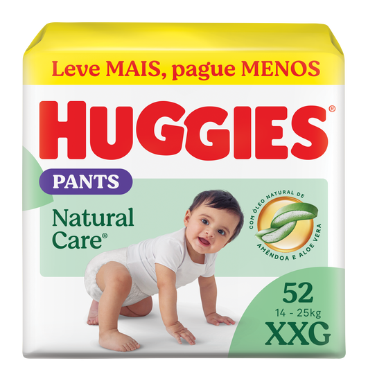 Huggies Fralda Pant Premium Natural Care XXG - 52 Un